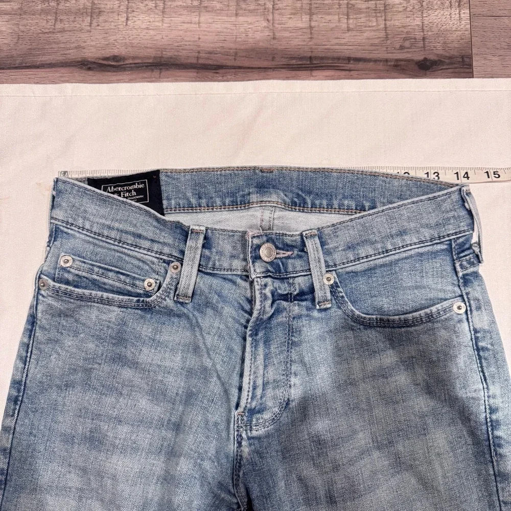 Abercrombie & Fitch Jeans Mens 26x30 Distressed Light Wash Slim Stretch Grunge